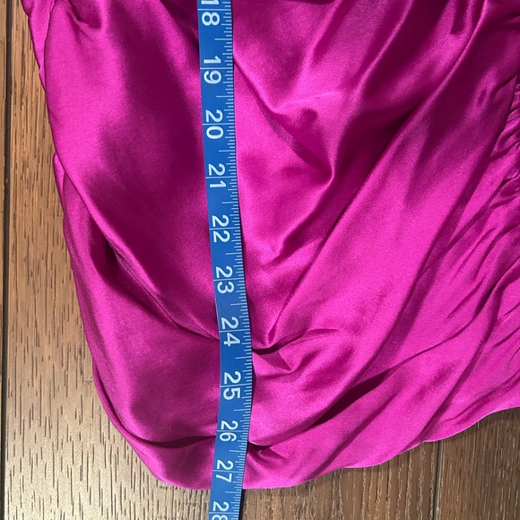 Amanda Uprichard Vibrant Magenta Party Mini Dress, Bachelorette Dress, 100% Silk - Picture 9 of 10